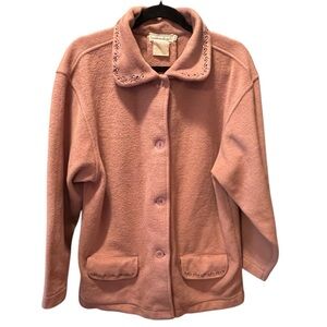 Carribean Pacific pink fleece jacket, size Large